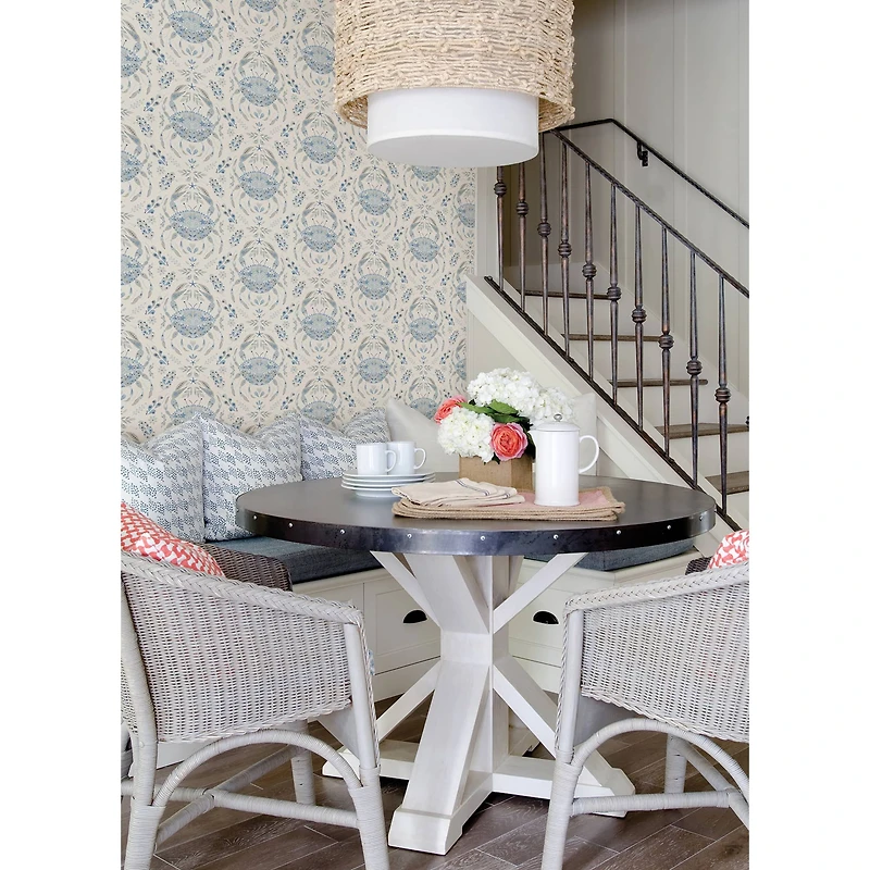 NuWallpaper Blue Shellby Peel & Stick Wallpaper