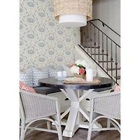 NuWallpaper Blue Shellby Peel & Stick Wallpaper