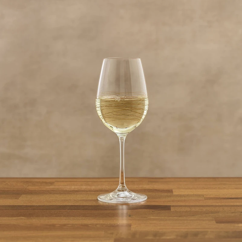 JoyJolt® Golden Royale 14oz. Crystal White Wine Glasses, 2ct.