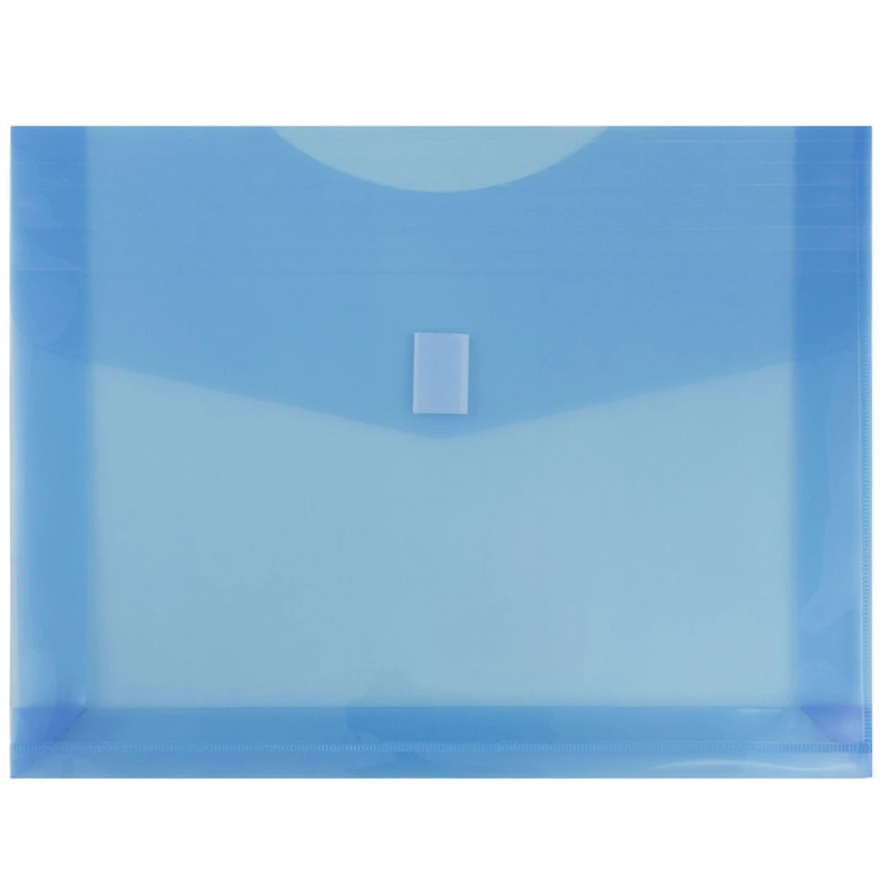 JAM Paper 9.75" x 13" Assorted Plastic Hook & Loop Closure Envelopes, 6ct.