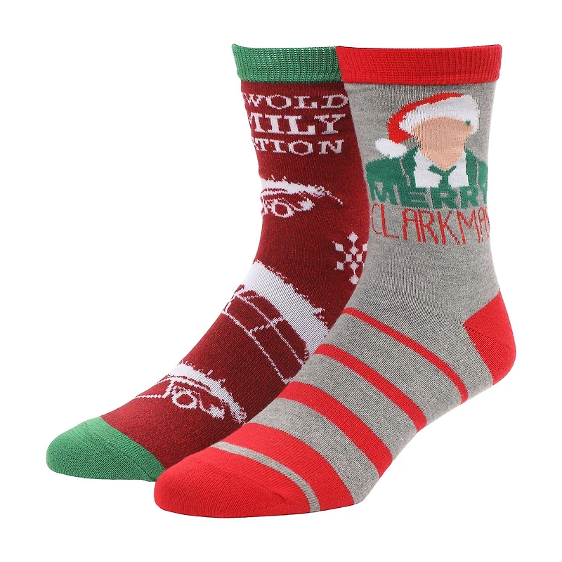 Christmas Vacation™ Merry Clarkmas 2-Pair Adult Crew Socks