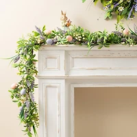 Glitzhome® 72" Easter Egg & Lavender Garland