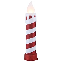 24" Red & White Blow Mold Stripe Candle
