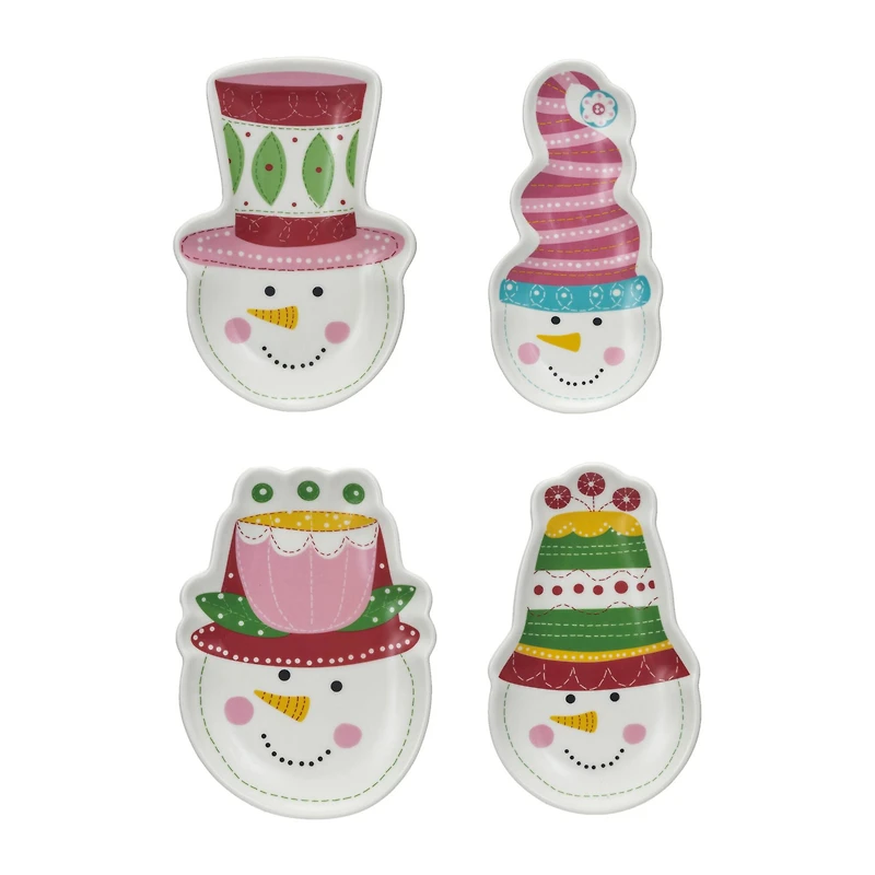 Hello Honey® Snowmen in Hats Stoneware Dish Set