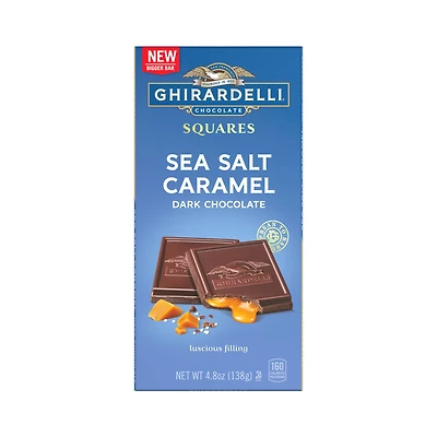 Ghirardelli® Sea Salt Caramel Filled Dark Chocolate Squares Bar, 4.8oz.