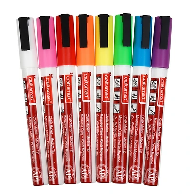 6 Packs: 8 ct. (48 total) Fluorescent Medium Tip Chalk Marker Set by Craft Smart®