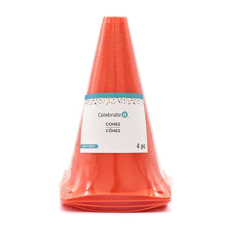 6.75" Orange Cones, 4ct. by Celebrate It™