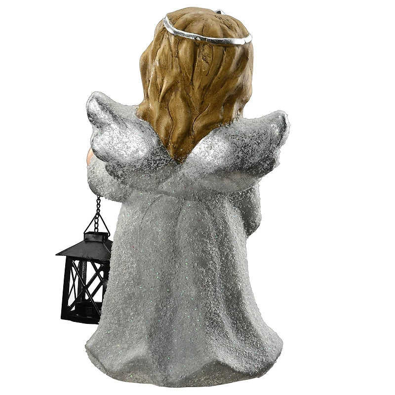 16" Angel With Lantern Décor