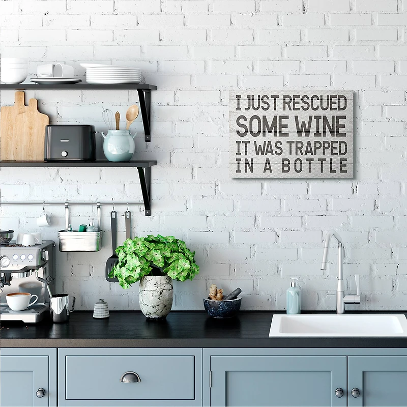 Stupell Industries Wine Trapped in Bottle Wall Accent