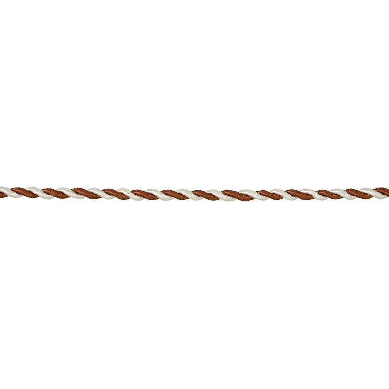 1/10" x 30ft. Brown & White Twist Trim Ribbon by Celebrate It®