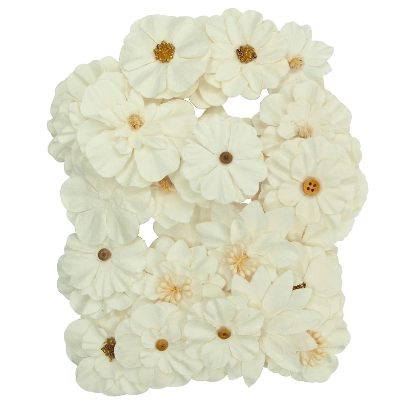 White Paper Flower Embellishments By Recollections™