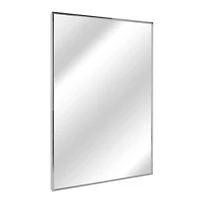 Head West® Glossy Chrome Float Rectangular Wall Mirror