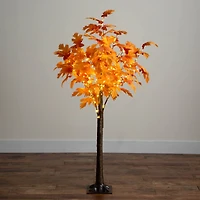 5ft. Pre-Lit Autumn Maple Artificial Fall Tree with 240 Warm White LED Lights