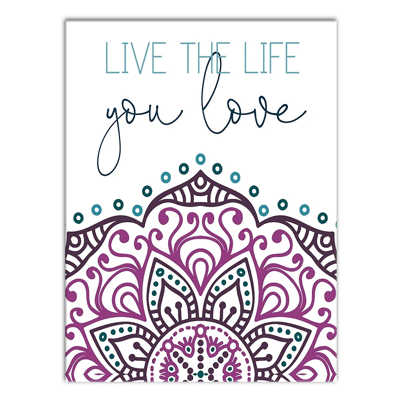 Live The Life You Love 12" x 16" Canvas Wall Art