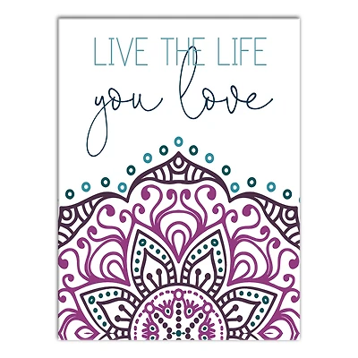 Live The Life You Love 12" x 16" Canvas Wall Art