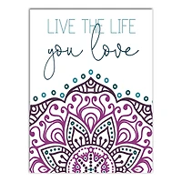 Live The Life You Love 12" x 16" Canvas Wall Art