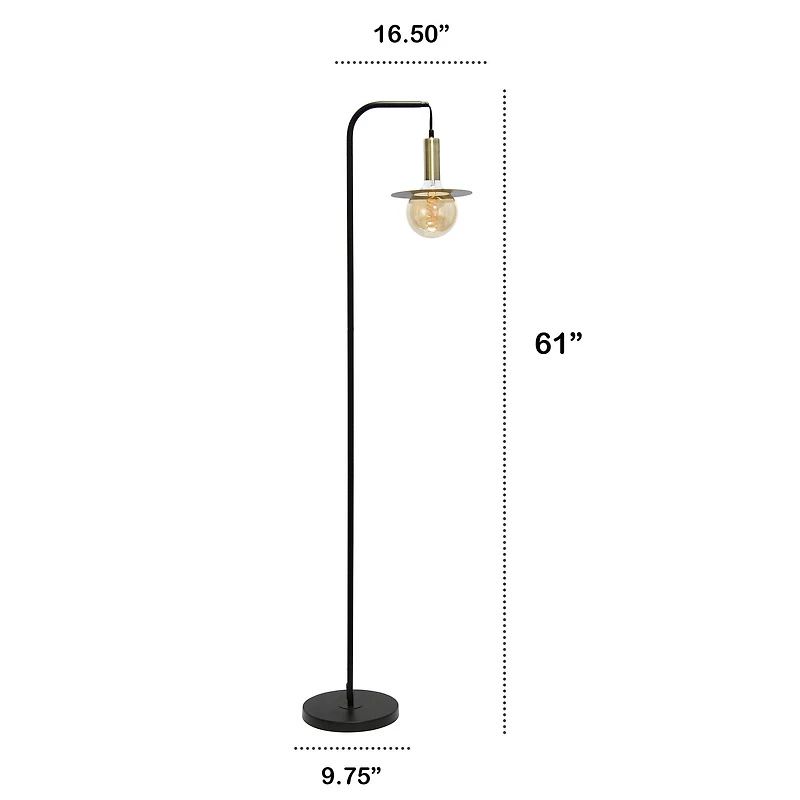 Lalia Home 5ft. Black Oslo Floor Lamp
