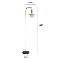 Lalia Home 5ft. Black Oslo Floor Lamp