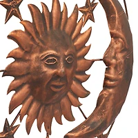 Brown Sun & Moon Rustic Metal Wall Decor