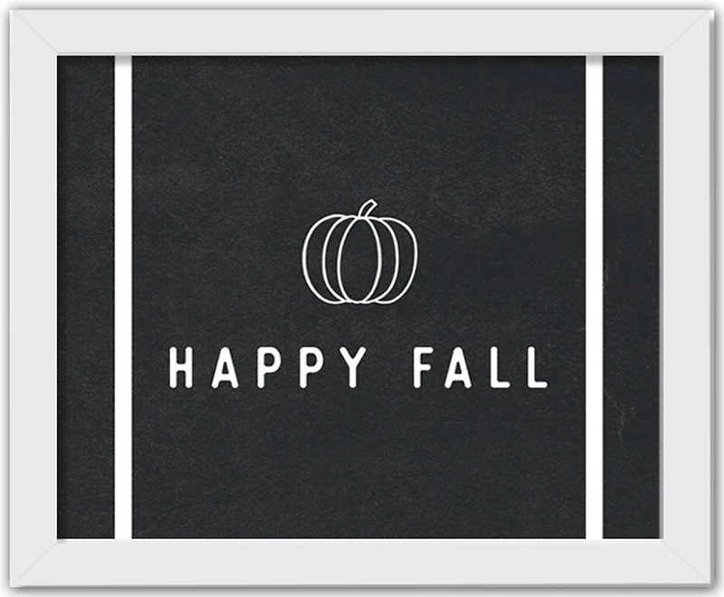 Happy Fall Print in White Frame