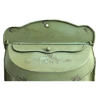 Hello Honey® Aqua Embossed Tin Post Box with Distressed Finish Wall Décor