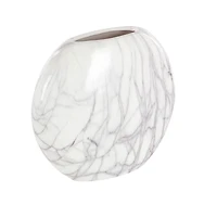 Set of 3 Grey Stoneware Contemporary Vase, 9" x 8"