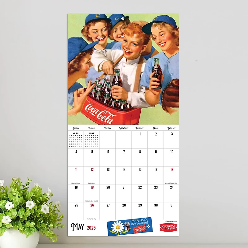 TF Publishing 2025 Coca-Cola Mini Calendar