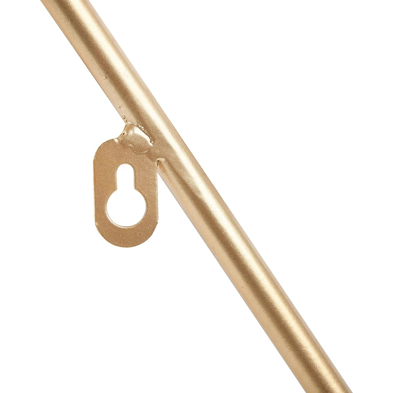 Hello Honey® Wood & Gold Diamond Wall Shelf