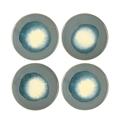 Hello Honey® Reactive Glaze Stoneware Coasters Set