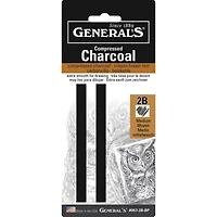 General's® 2B Compressed Charcoal Set, 2ct.