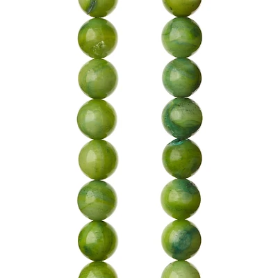 Green Shell Round Beads, 8mm by Bead Landing™