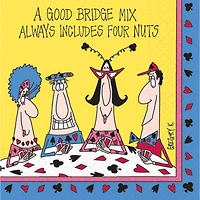 JAM Paper Includes Four Nuts Cocktail Napkins, 40ct.