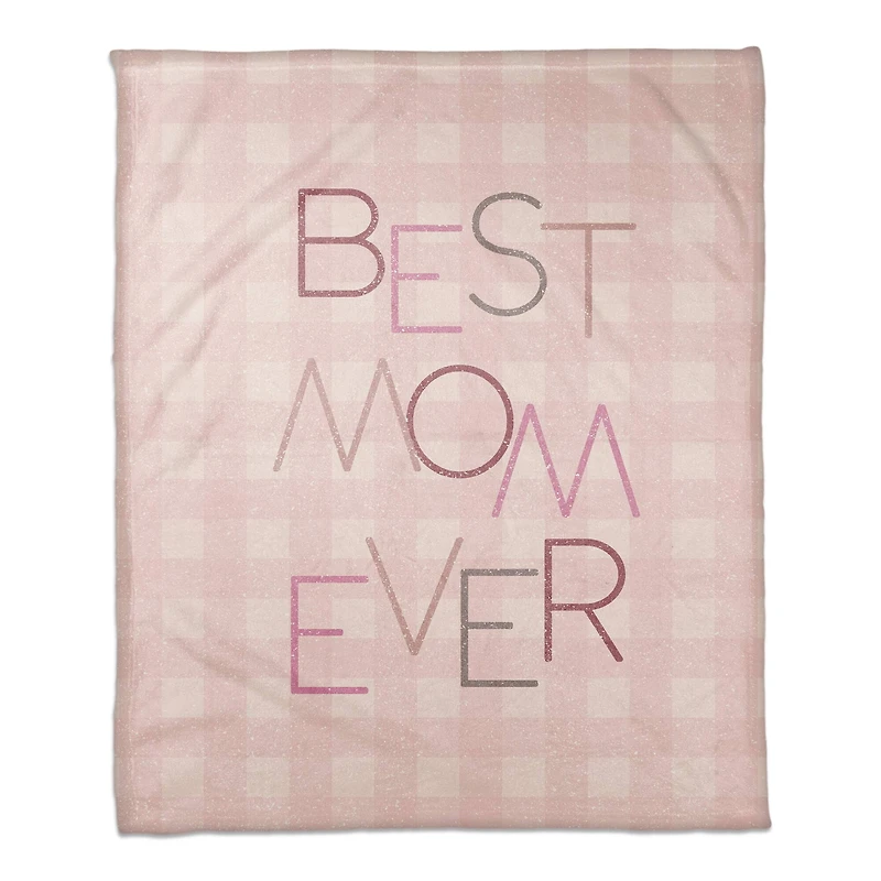 Best Mom Ever Coral Fleece Blanket