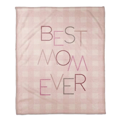 Best Mom Ever Coral Fleece Blanket