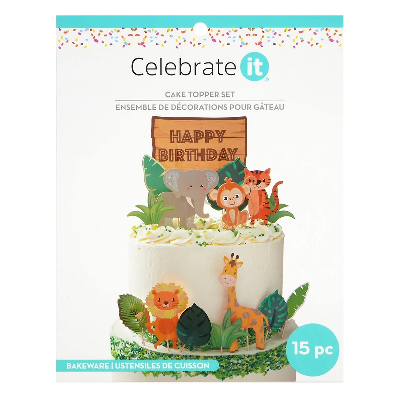 Jungle Birthday Cake Topper Set by Celebrate It®