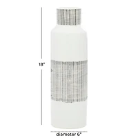 CosmoLiving by Cosmopolitan White Ceramic Modern Vase