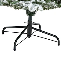 8ft. Pre-Lit Flocked North Carolina Fir Artificial Christmas Tree with Warm White LED Lights