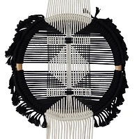 Black Fabric Bohemian Wall Decor, 15" x 1" x 50"