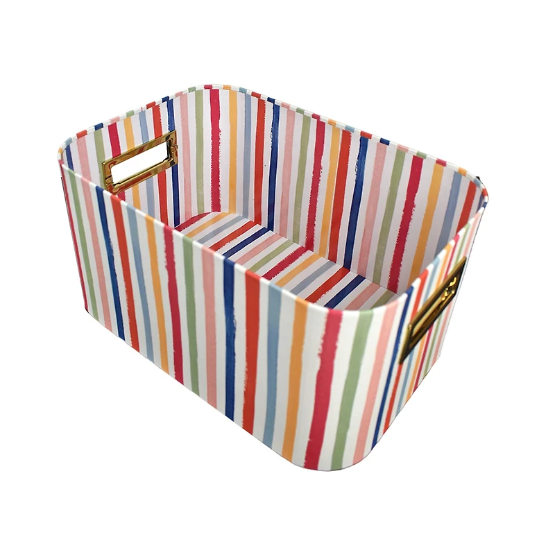 Medium Paint Striped Curved Edge Decorative Box by Ashland®
