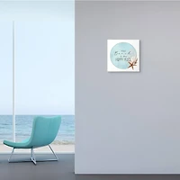 Stupell Industries Beach is my Happy Place Sentiment Shell Starfish ,12" x 12"