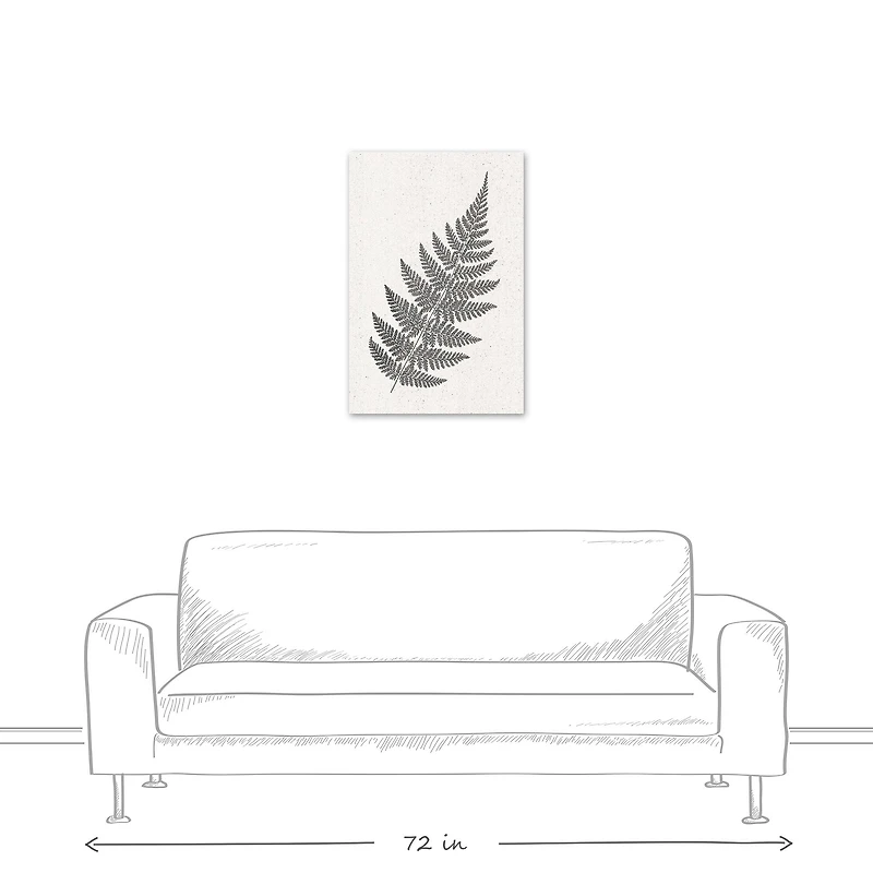Linen Fern Canvas Wall Art