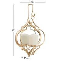 CosmoLiving by Cosmopolitan 16" Gold Glam Wall Sconce