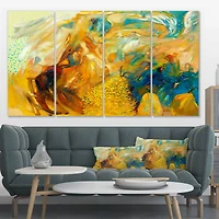 Designart - Abstract Yellow Collage