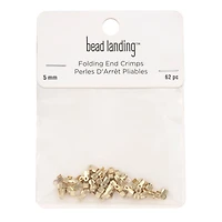 12 Packs: 62 ct. (744 total) 5mm Folding End Crimps with Loops by Bead Landing™
