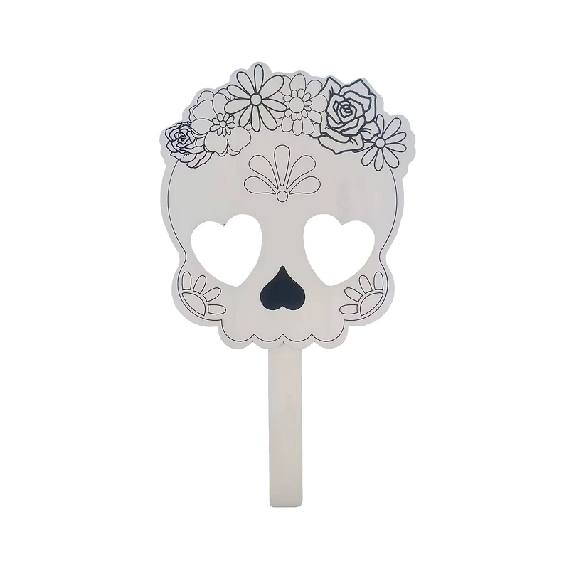 12.75" Sugar Skull Wood Mask by Creatology™