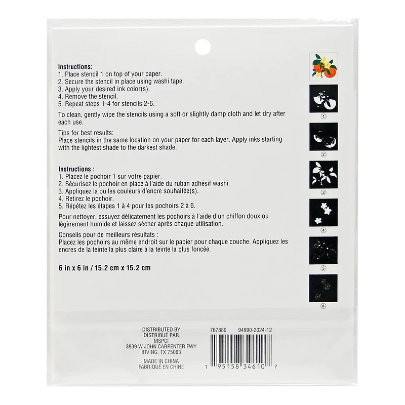 Citrus Fruits & Flowers Layering Stencils by Recollections™