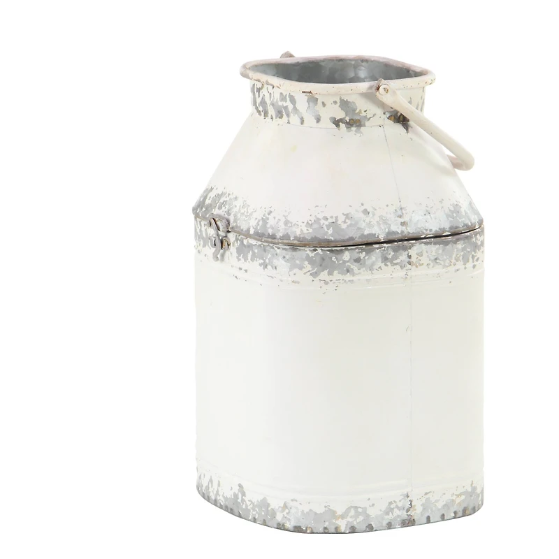 White Metal Farmhouse Decorative Jar Set