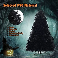 6ft. Unlit Black Artificial Christmas Tree