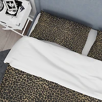 Designart 'Leopard Fur Safari V' Mid-Century Duvet Cover Set