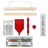 8" x 10" Candy Cane Diamond Art Kit with Frame by Make Market®